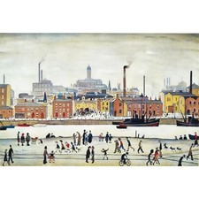 Northern River Scene - L S Lowry Print