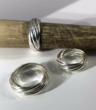 925 Sterling Silver Unisex Russian Wedding Band Ring made of 9 band I-V Sizes