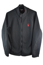 SPYDER Black Jacket size L Mens Full Zip Jumper Casual Outdoors Outerwear