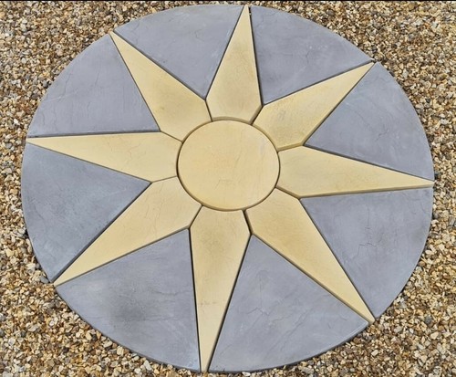 Concrete star patio paving set - star,