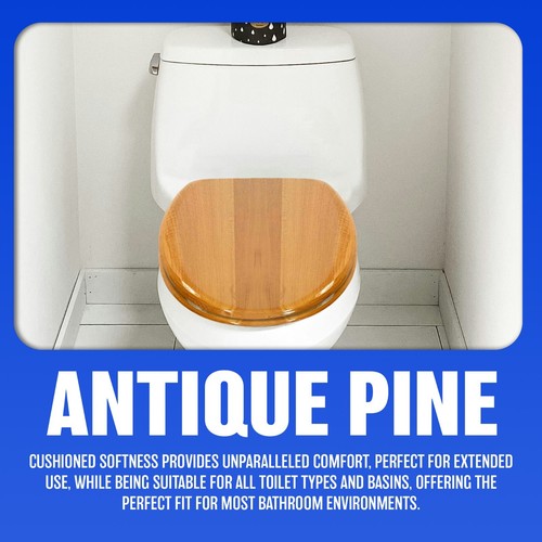 Toilet seat antique pine - 18",
