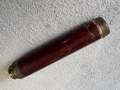 Antique brass telescope thomas - antique,