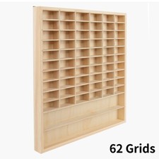 62-Cell Wooden Display Case