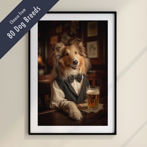 Funny dog drinking - drinking, beer