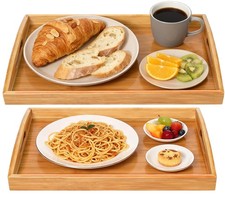 2 Pack Bamboo Serving Tray