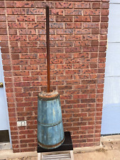 ANTIQUE  C. WILDER & SON SO. HINGHAM MASSACHUSETTS WOODEN BUTTER CHURN