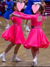 Pink ballroom latin dress juvenile 