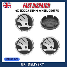 4x Skoda 56mm Wheel Centre