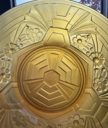 Jobling art deco frosted amber - jobling,