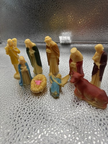 Plastic nativity figures - plastic,