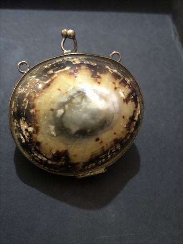 Vintage pill box pendant made