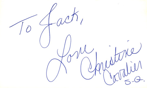 Christine cavalier signed - christine, auto