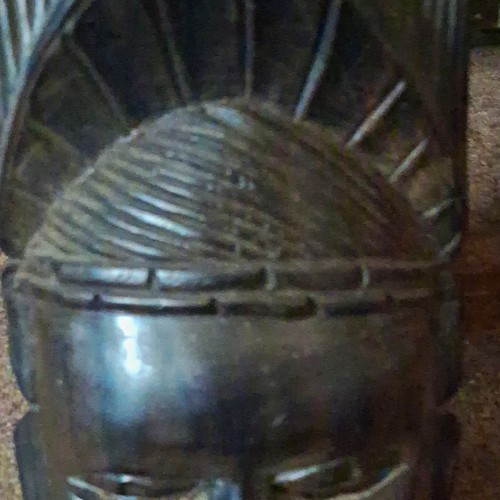 African wooden carved mask - wooden,