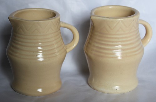 Peach coloured miniature jug - coloured,