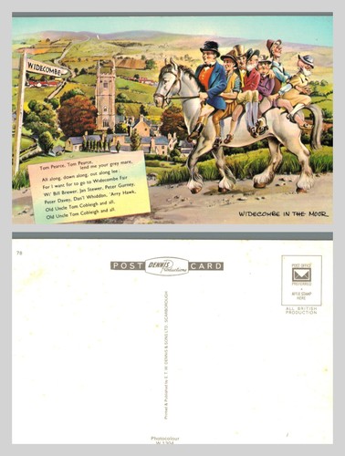 Vintage postcard widecombe - vintage,