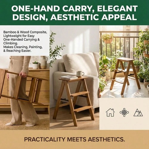 Tier natural bamboo folding - bamboo,