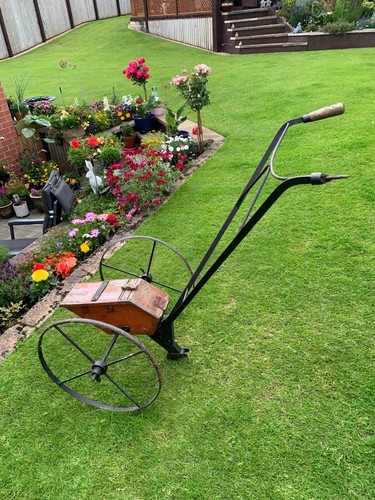 Antique garden seed drill - seed, h