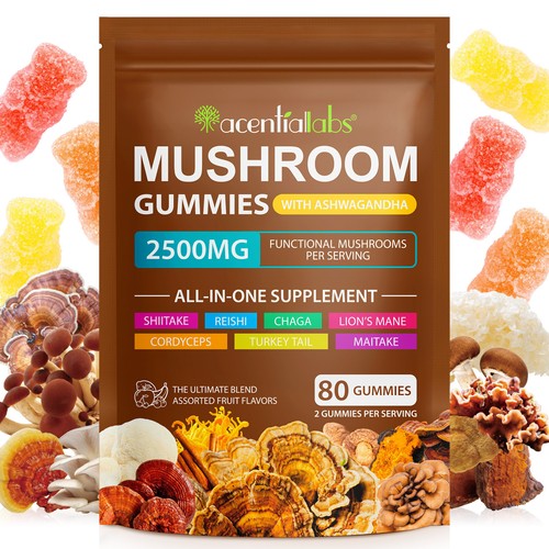 Mushroom gummies 2500mg - gummies, 80