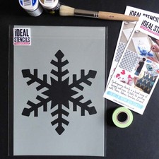Christmas Stencils Window Decorations Shop Display Art Crafts Snowflake Design