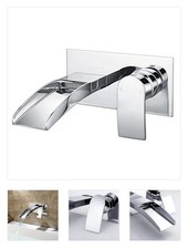 Arko Wall Mounted Bathroom Mixer Tap, Waterfall Filler For Walls, Single Lever