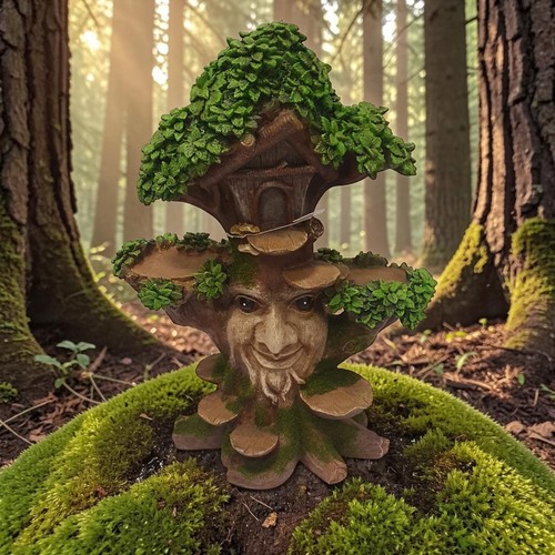 Green man tree house garden - man,