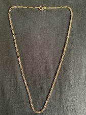 9ct Solid gold figaro chain