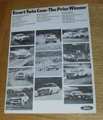 Ford escort twin cam - twin, brochure