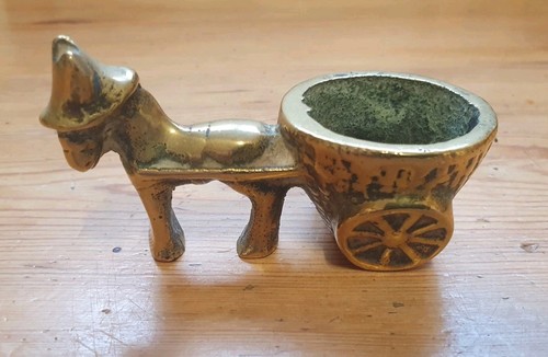 Vintage solid brass donkey - vintage,