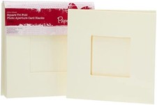 Papermania 300 GSM Square Tri Fold Window Aperture Card Blanks and Envelopes ...