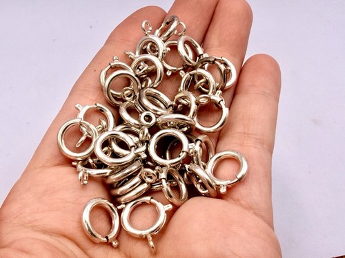 Pcs 12mm silver tone spring - silver,