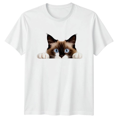 Peeking ragdoll cat shirt - cat, t-shirt
