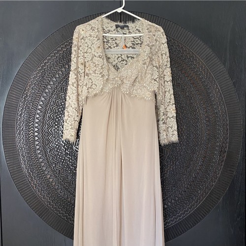 Tadashi shoji silk gown - shoji, lace
