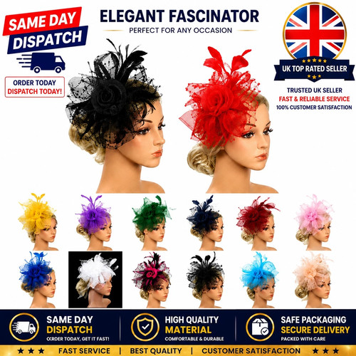 Large wedding fascinator - large,