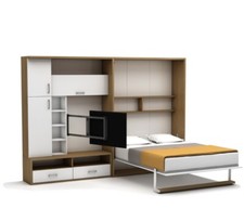 Saloon Double Wall Bed  - Double, Hidden Bed, Murphy Bed, Complete Solution