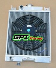 Alluminio radiatore + fan per Suzuki Swift Cultus SF GTI 1989-1994 MT 90  91 MK2