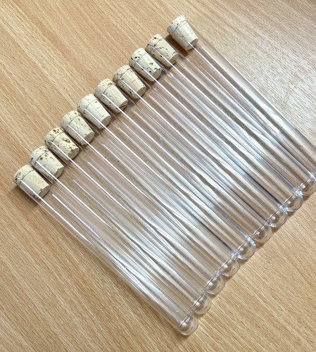 Plastic test tube with cork - plastic,