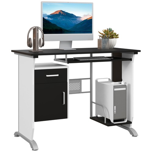 Homcom computer desk drawer - desk,