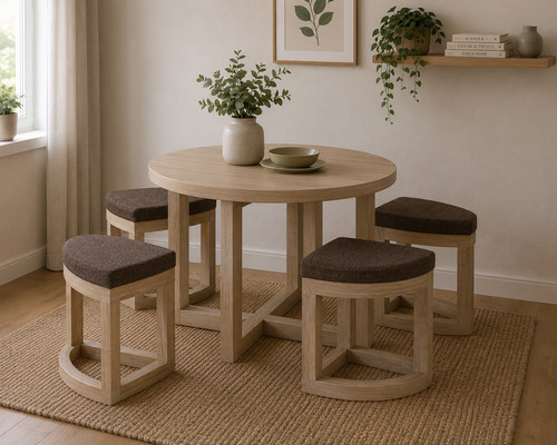Oak effect stowaway dining - oak,