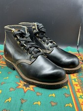 Vintage SEARS MOTORCYCLE BOOTS Men' Size 6.5 EE  AMERICANA SERVICE LEATHER NOS