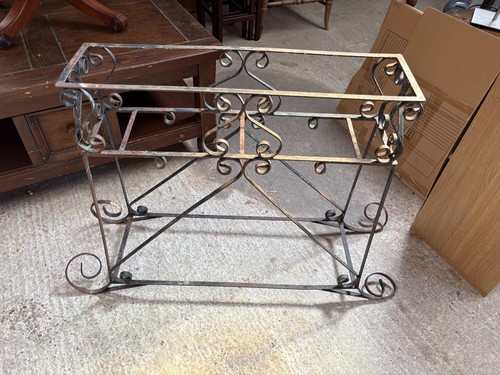 Metal trough plant stand - trough,