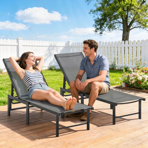 Garden sun loungers set 2 - sun, of