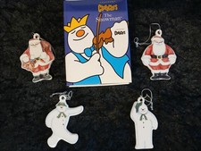 Coalport The Snowman 4 x Christmas Tree Decorations Ornaments Father Christmas