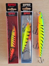 Lot of 3 RAPALA Lures ( J-13 HT , BMAG-11 HT , FLR-16 FT )