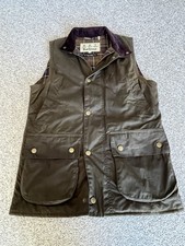 Barbour Westmorland Waxed Gilet Vest Size Medium  
