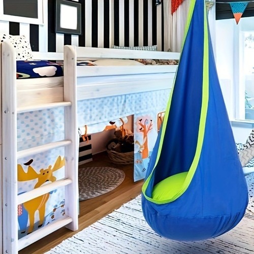 Children hanging pod swing - children,