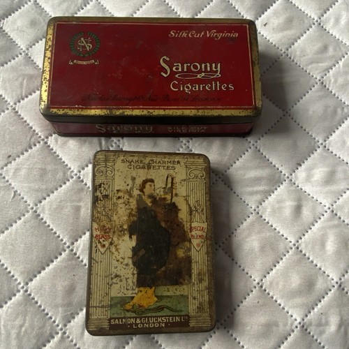 Cigarettes empty tin salmon - 2x,
