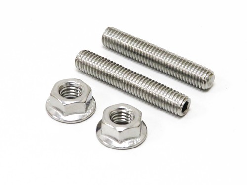 Stainless steel exhaust - stainless, studs