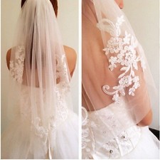 Short 1T Ivory Bridal Veil