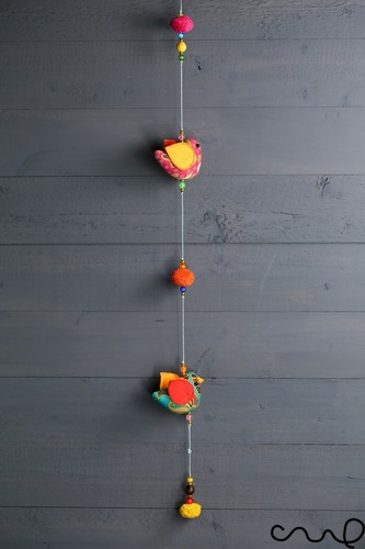 Handmade birds wall hanging - 2,