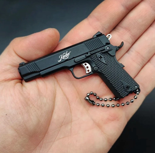 Gun pistol keychain keyring - keychain,